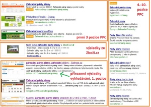 SEO optimalizace pro Salmax.cz na slovní spojení "zahradní party stany""